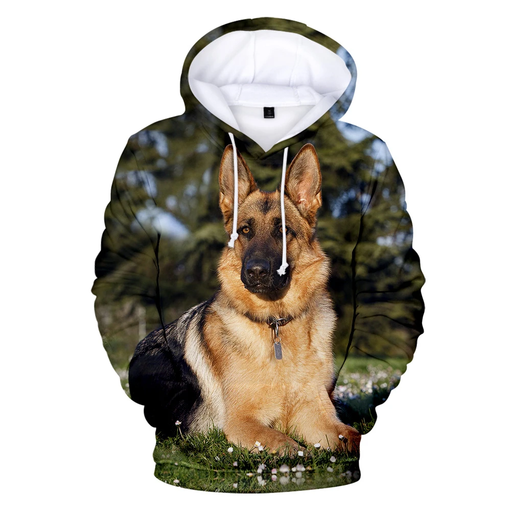 NVWEIYIJW German Shepherd USA America Pullover Hoodie Womens Long Sleeve Tops Hooded Sweatshirts