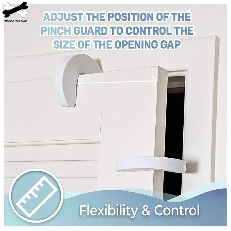 Pet Door Latch Plus Door Stopper Prevent From Closing Easy Installation Without Drilling For indoor Kitten Pubby