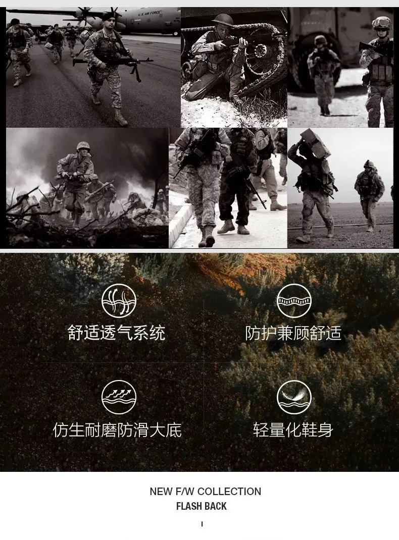 Men Desert Tactical Shoes Military Combat Boots Comfortable Outdoor Hiking Trekking Boots for Men Mountain Sneakers