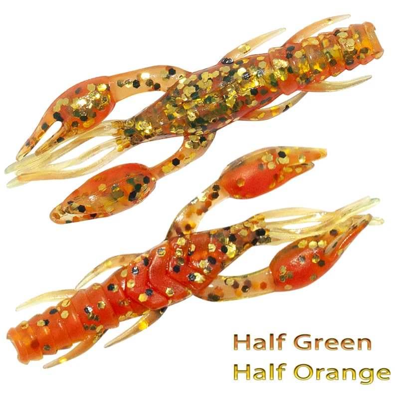 Crawfish Lures Craw Bait 6cm 1.8g Bass Crappie Fishing Jig Trailer Soft  Plastic Shrimp Creature Crawdad Baits