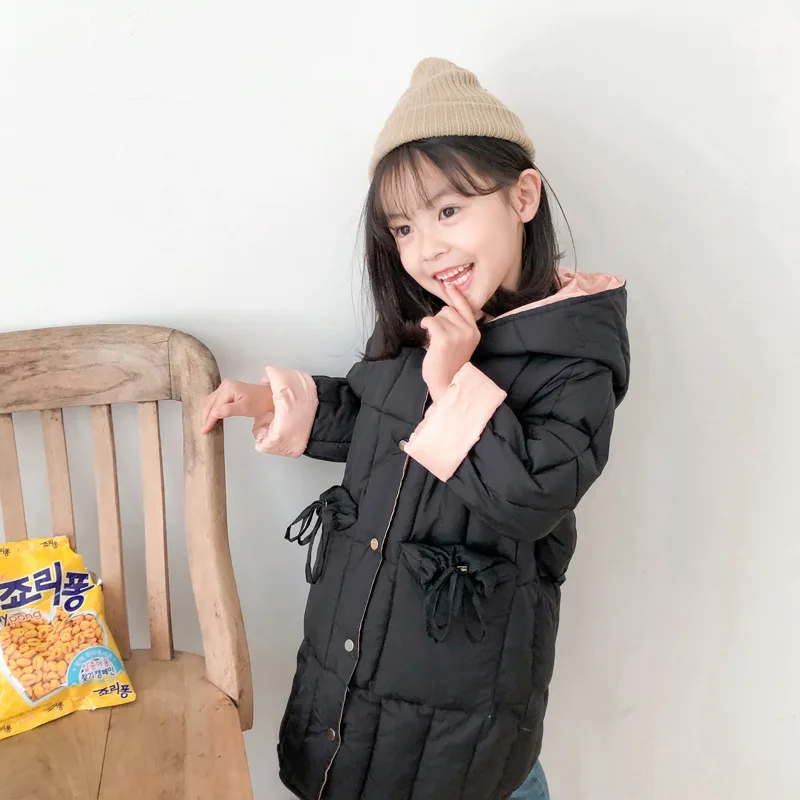 

New Style Children Down Cotton Clothes, Winter and Winter Women's Children's Light and Thin Children's Long Cotton-padded Clothe