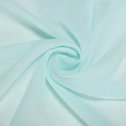 mint green Новая мода 58 дюймов полиэстер шифон ткань сплошной цвет черный бордовый ткань для свадебного платья 50 цветов s - Цвет: mint green