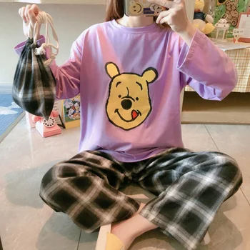 

2020 Women Pajamas Sets Autumn Winter New Women Pyjamas Cotton Clothing Long Tops Set Female Pyjamas Sets NightSuit Mother Sleep