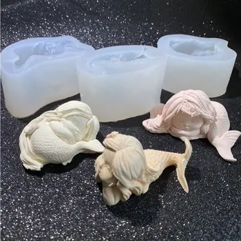 

Handmade 3D Beauty Fish Tail Silicone Mold Jewelry Pendant Baking Resin Casting Mold Art Craft Tools Jewelry Making