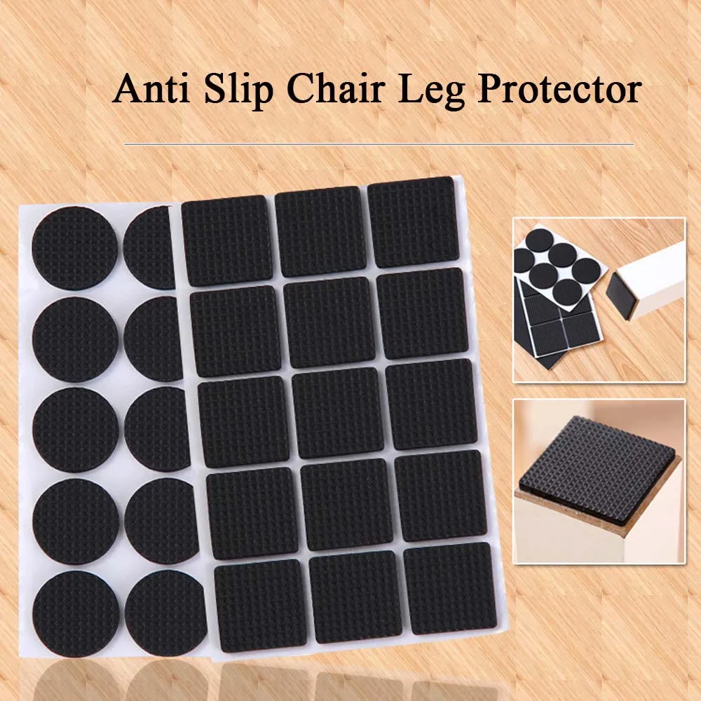 2/4/12/30pcs Soft Thickening Bumper Chair Fittings Self-Adhesive Floor Protector Anti-Slip Mat Anti Rub Furniture Leg Pads | Мебель