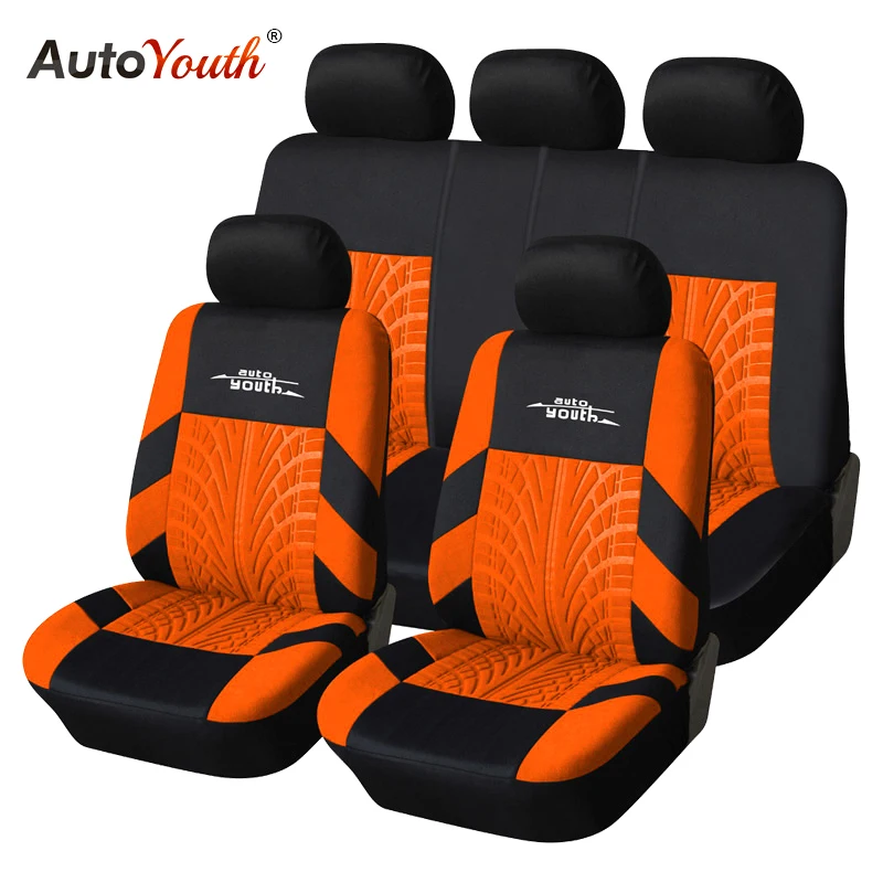 

AUTOYOUTH 5 Colors Fashion Tire Trace Style Universal Protection Car Seat Cover Suitable For Most Car Seat Covers Car Interior