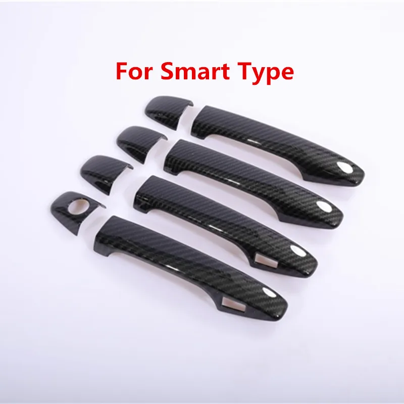 For Smart Type Покрытие наружной дверной ручки из углеродного волокна для Toyota Venza 2009 2010 2011 2012 2013 - Цвет: For Smart Type