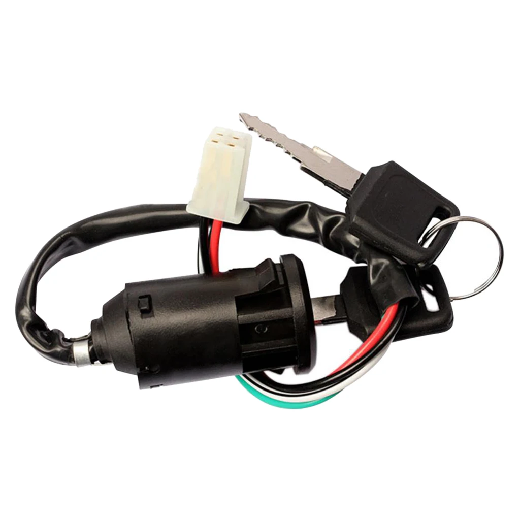 4 Wire Key Ignition Switch Lock For GY6 AYV Scooter Dirt Bike Go Kart 4 Wire Key Ignition Switch Lock For GY6 AYV Scooter Dirt Bike Go Kart