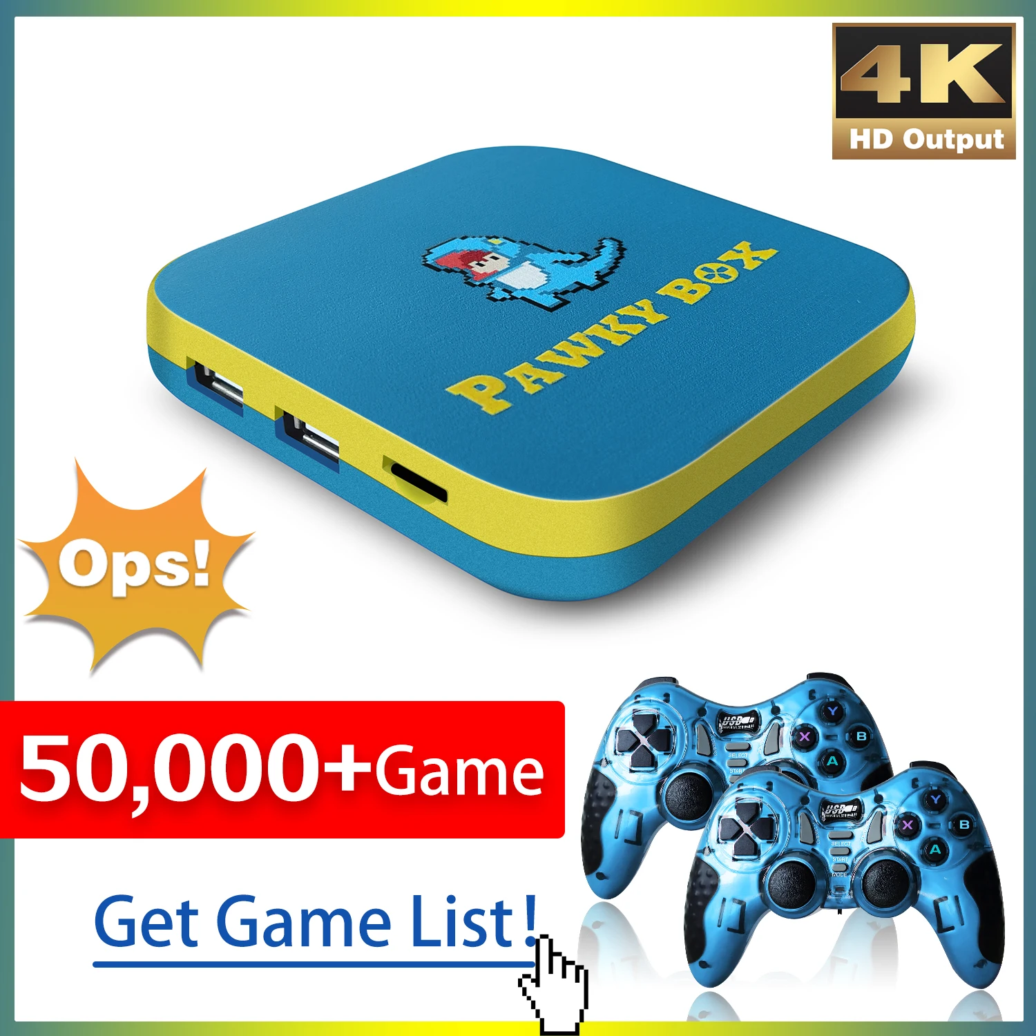 Pawky Box Game Console for PS1/DC/SEGA 50000+ Games Plug And Play Super WiFi 4K Mini TV Kid Retro Video Player | Электроника