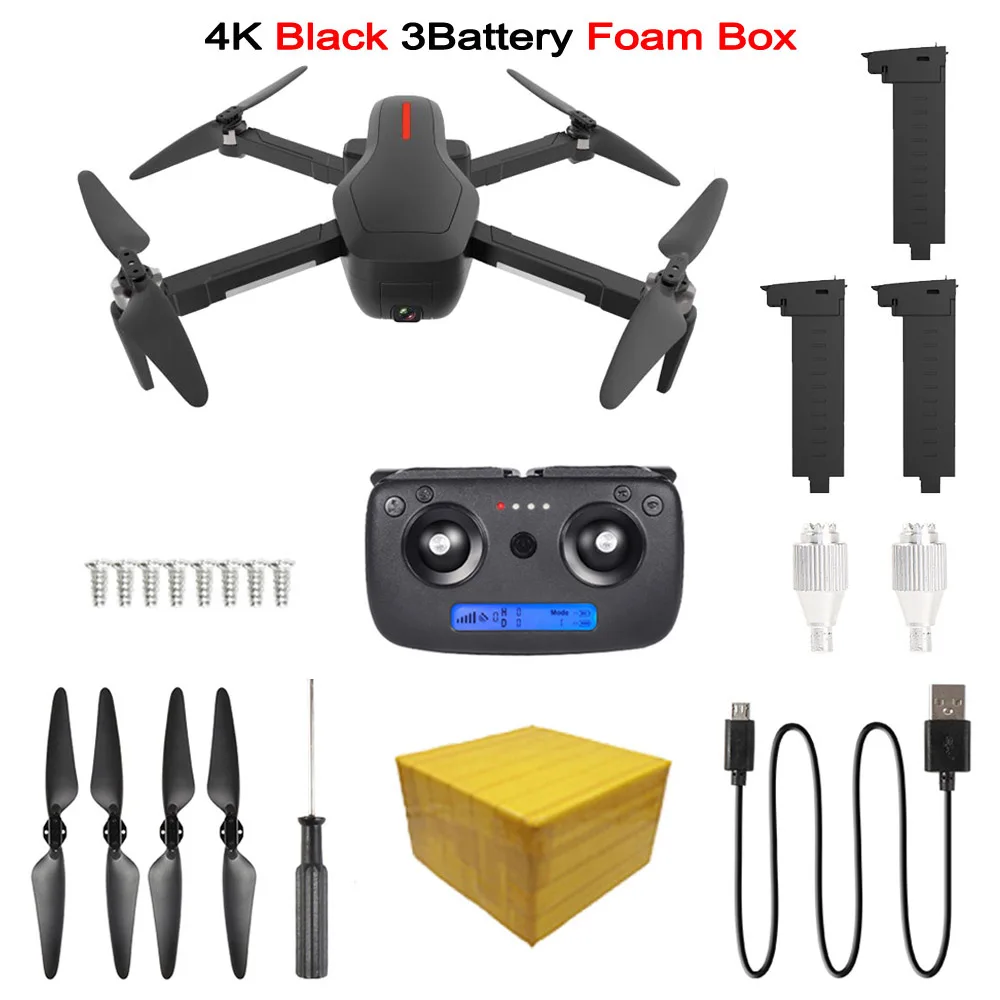 W10 4K 3BAT FB B Teeggi W10 gps 5G wifi Радиоуправляемый Дрон FPV Бесщеточный Квадрокоптер с 4K Ультра четкой камерой селфи складные дроны RTF VS F11 CG033 H117 - Цвет: W10 4K 3BAT FB B