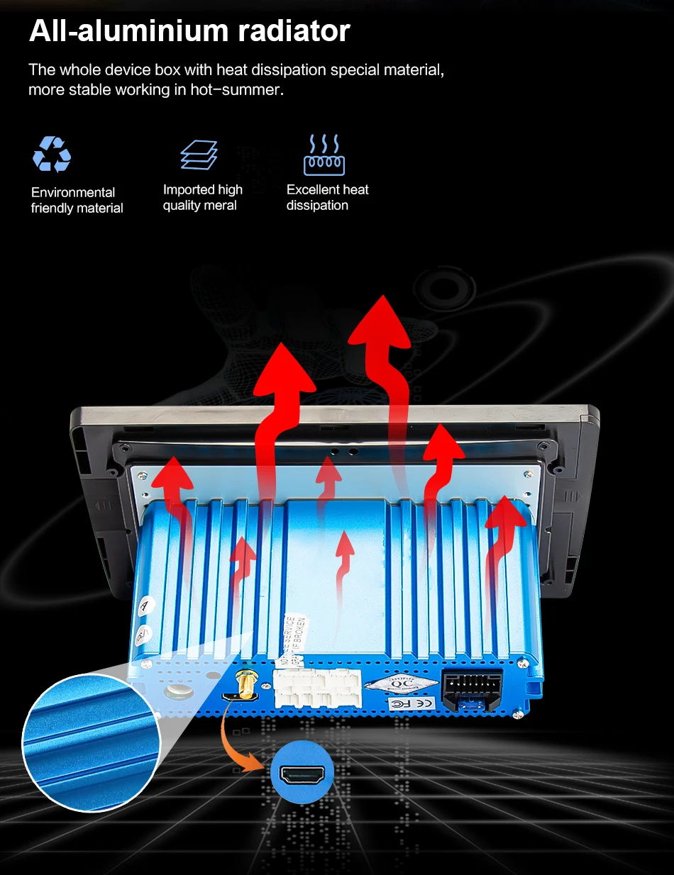 Cheap Eunavi 1 Din 9 inch RK3399 Universal Android 9.0 4G 64G Car Radio Stereo PC GPS Navigation WiFi 1024*600 Audio Bluetooth SWC USB 8