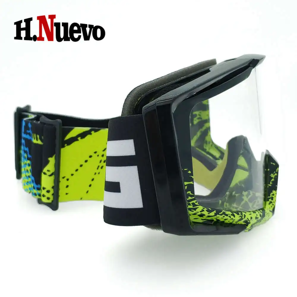 Black Yellow Clear Moto rbike очки, противотуманные, ветрозащитные, универсальные, гоночные, для мотокросса, очки, пылезащитные, внедорожные, грязные, велосипедные очки - Цвет: Black Yellow Clear