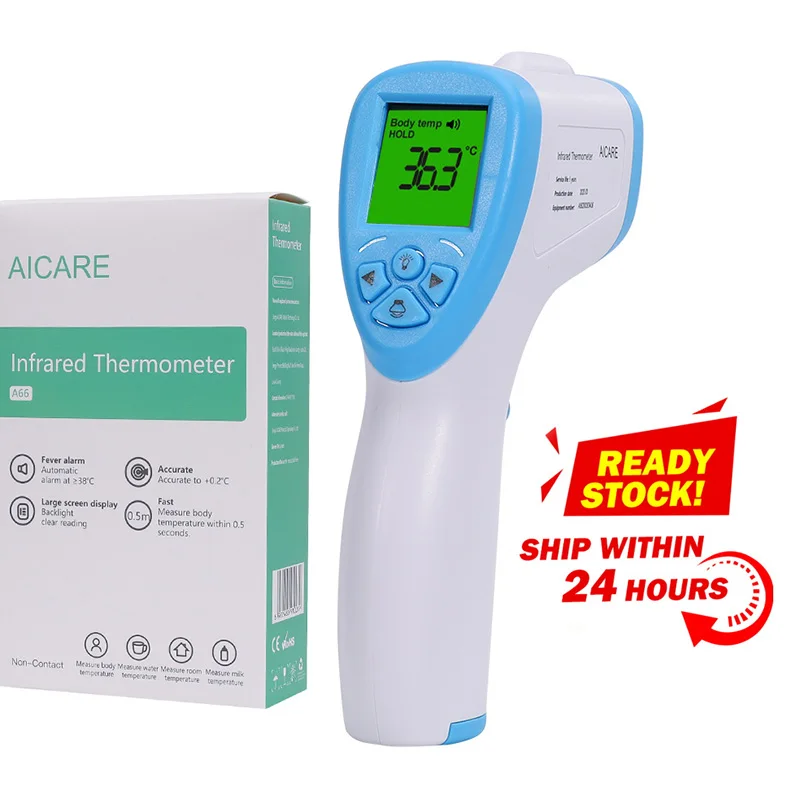 

Non Contact Infrared Thermometer Forehead Thermometer Body Temperature Fever Digital Measure For Baby Adult Measurement Device