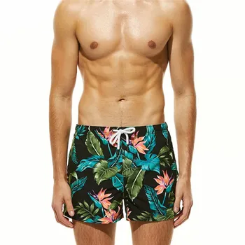 

Men Beach Shorts Summer Floral Print Swim Board Shorts Swimwear Swimming Trunks Underwear Boxer Briefs Pants Mens Sports Shorts