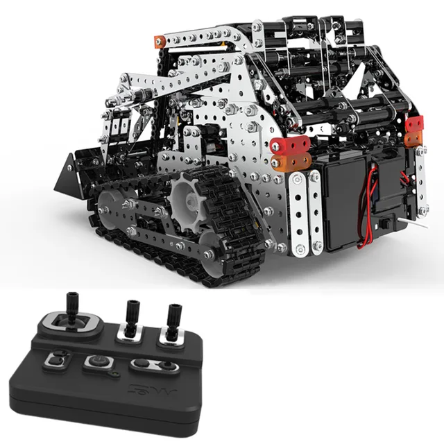 RC Car 2.4G 10CH 1178PCS Stainless Steel DIY RC Control Bulldozer Crawler for Forklift Engineer Dumptruck Model Vehicle Gift 3