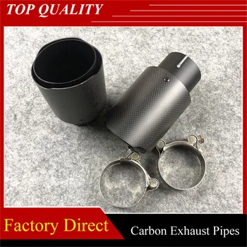 

Universal 2Pcs ID:2.48 OD:3.54 inch Car A krapovic Exhaust Tips Muffler Pipe for matt black carbon fiber Exhaust Tail Pipes