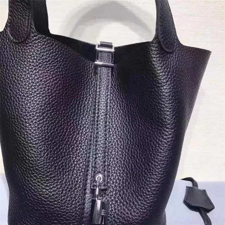 Leather Lady Cabbage Basket with Large Capacity