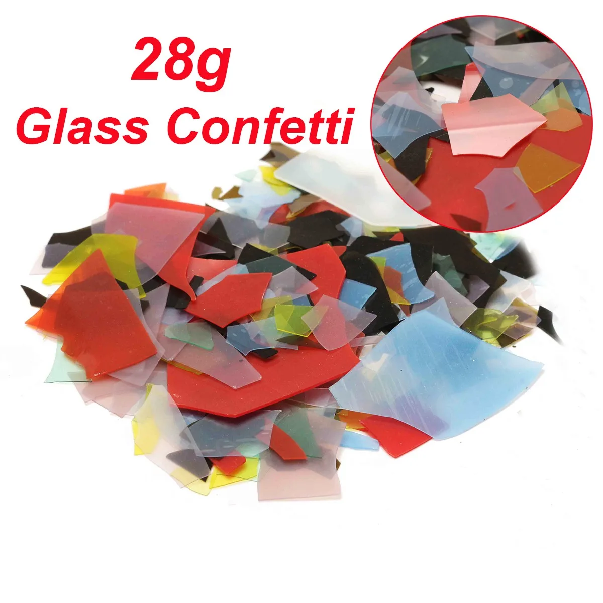 New 28g/Set Confetti Glass Colorful Fusing Glasses Microwave Mixed Kiln Accessories for DIY Craft Jewelry Decoration