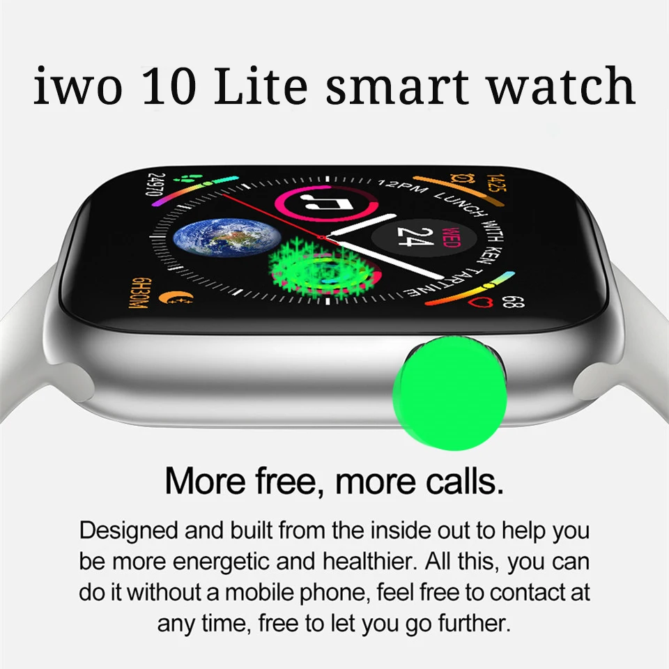 IWO 10 Lite Смарт часы серии 4 Водонепроницаемый Bluetooth Вызов спортивные SmartWatch 44 мм MTK2502 для Android IOS PK IWO 8 9 10 11