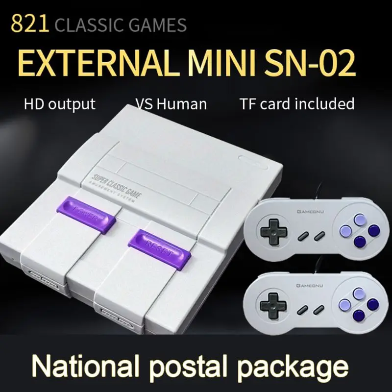 

1Set Super Mini High Definition Game Host Built-in 821 Classic NES Games Machine Gaming Console with TF Card Support TV Output