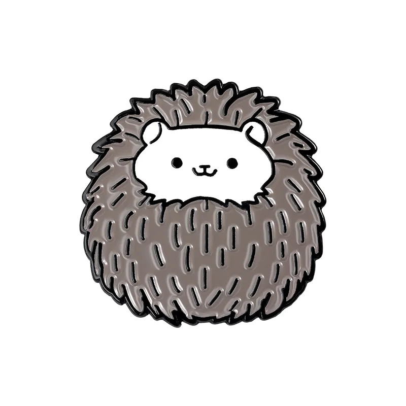 Милая эмалированная булавка на заказ Шиншилла Ежик выдра Пингвин Дракон значок