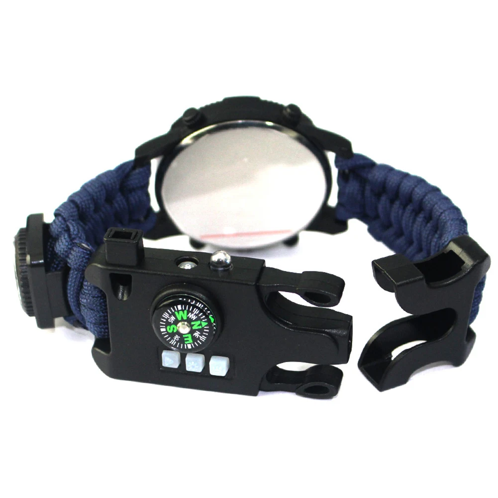 Открытый веревка многофункциональный браслет EDC Оборудование безопасности инструменты спасательный походный тактический для выживания часы