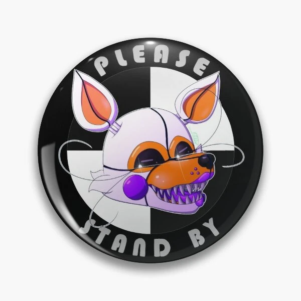 Lolbit por favor fique por botão macio pino colar engraçado dos desenhos  animados chapéu feminino decoração amante de metal lapela pino bonito  criativo broche jóias - AliExpress