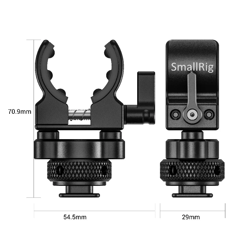 SmallRig Micphonr Крепление камеры зажим стрелы пистолет держатель микрофона(Холодный башмак) fr видеосъемка с встроенным мягким силиконовым 2352