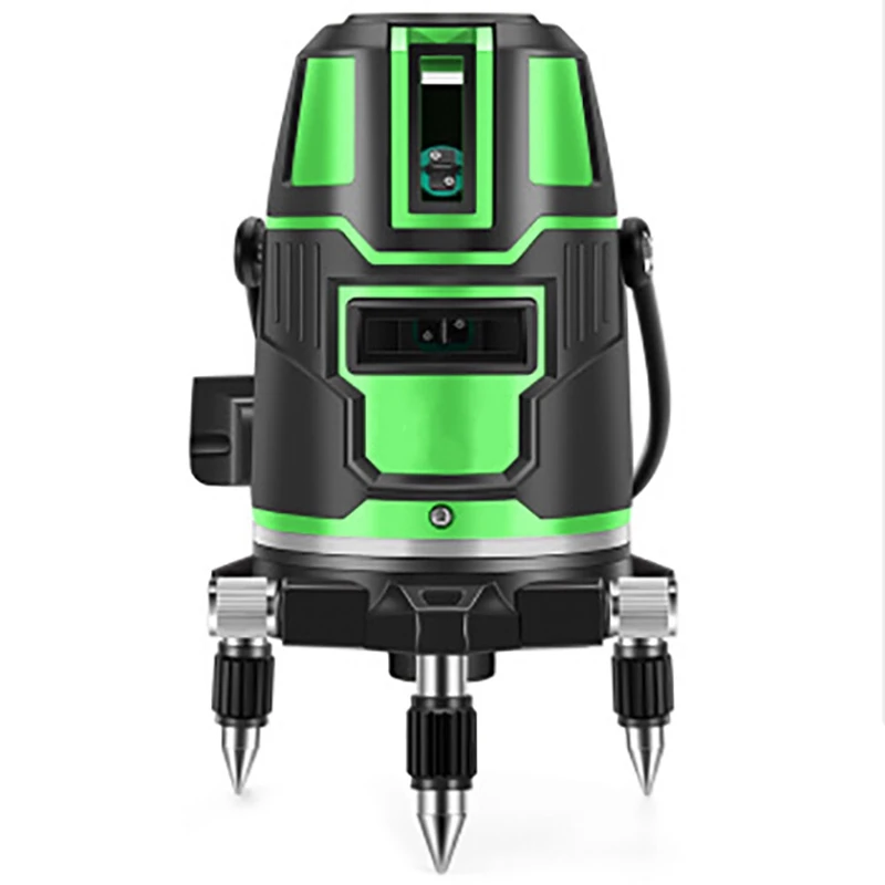 

5 Line Green Spirit Level Automatically Level Horizontal and Vertical 360 Degrees to Adjust Higher Visibility US Plug
