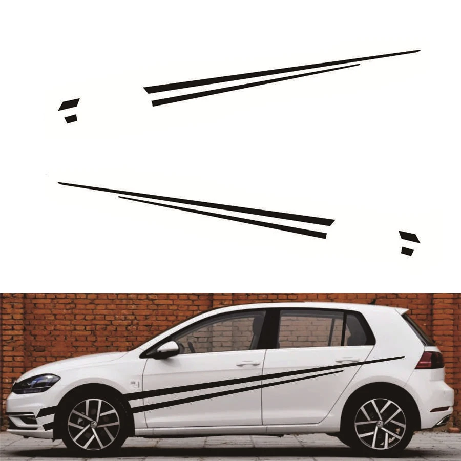 Двухсторонние наклейки для кузова автомобиля матовая черная обтекаемая