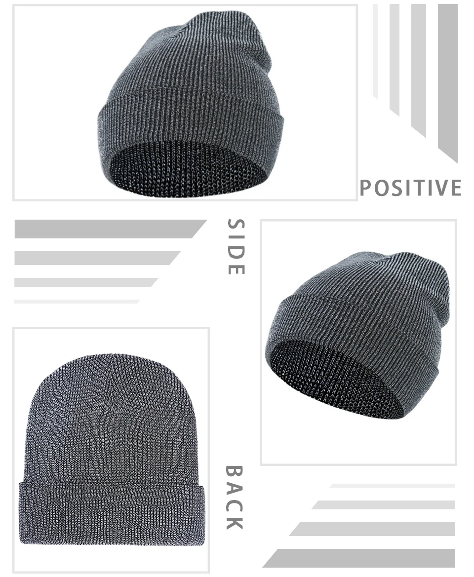 Welrog ручной вязки блестящие акриловые шапки Skullies Твердые обжимные серебряные шелковые ретро теплые шапки уличные Лыжные шапки унисекс шапки