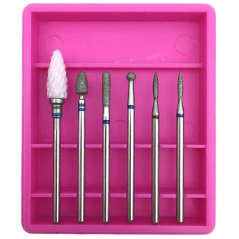

6Pcs Diamond Nail Set Milling Cutter For Manicure Rotary Burr Clean Bits Electric Machine Art Accessory