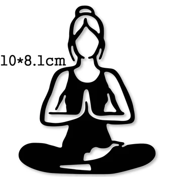 

Metal Cutting Dies women Practicing yoga 2020 New Crafts Stencil For DIY Scrapbooking Paper/photo Cards Embossing Die