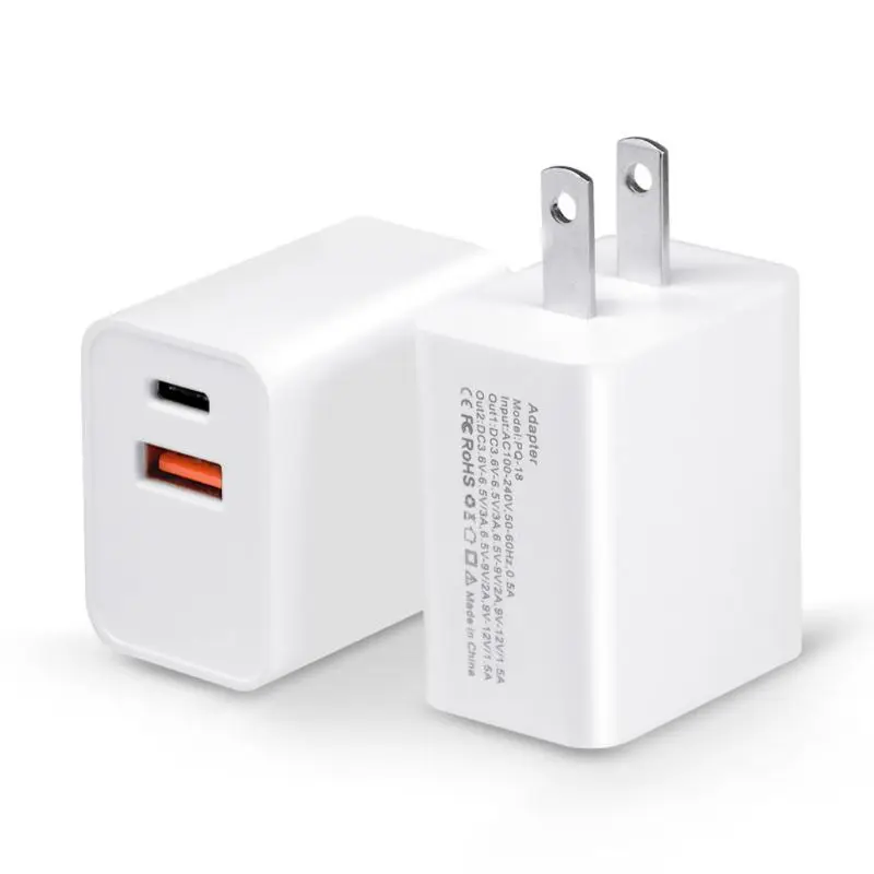 Быстрая зарядка QC3.0 type C PD3.0 USB быстрое зарядное устройство адаптер для мобильного телефона планшета - Тип штекера: США