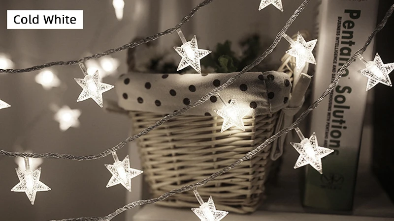 10M 100LED Star String Lights 110V/220V Christmas Garland Outdoor Fairy Lamp For Xmas Tree Holiday New Year Party Wedding Decor