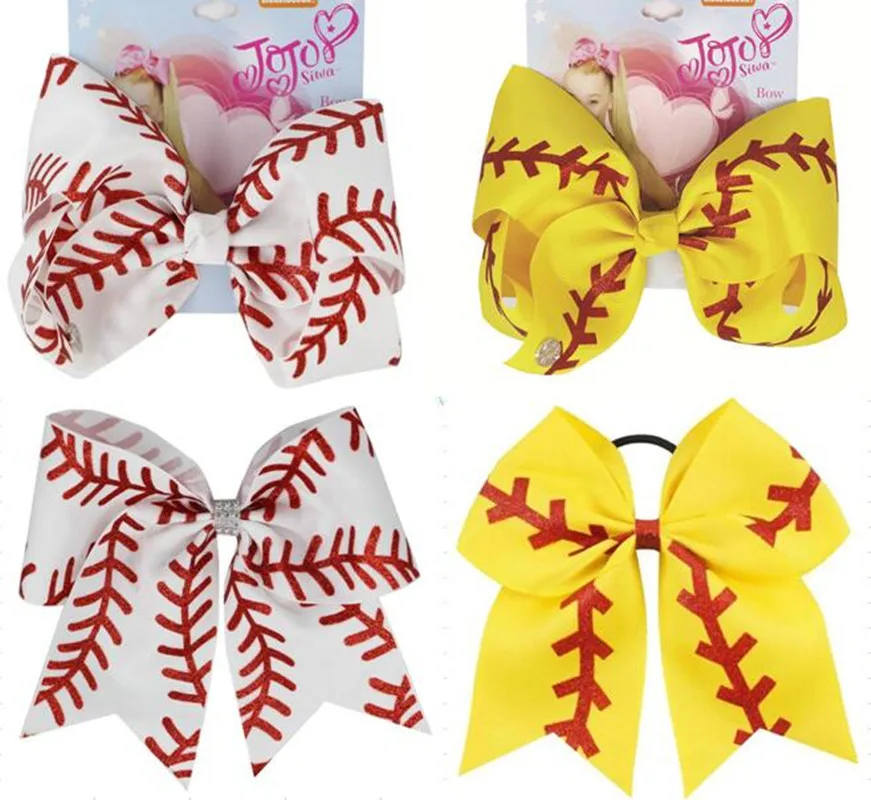 Wholesale 10PCS Glitter Hair Bow Softball Bows 7inch Hairpin Cheer Bow Baseball Football Volleyball Dance  Elactic band USA 100pcs colors solid grosgrain ribbon cheer bows clips hairpin girl s hair bows boutique hair clip headware kids hair accessories