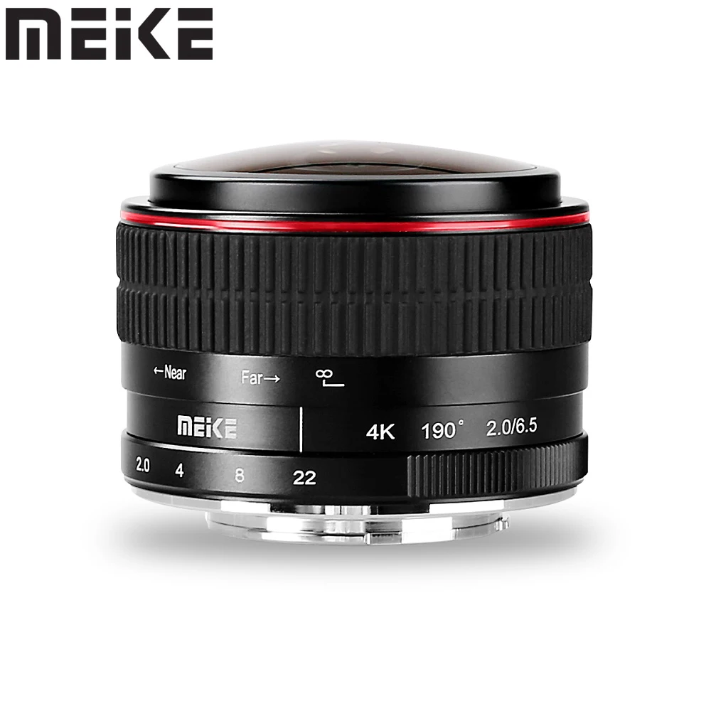 Obiettivo Fisheye Manuale Meike 6.5Mm F2.0 Per Attacco Canon Ef-M/Per Attacco Sony E/Per Attacco M4/3/Fotocamera Mirrorless Fuji X