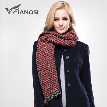 

[VIANOSI] 350G Thicken Warm Scarf Woman Fashion Tassel Winter Scarves and Stoles Dual Purpose Long Scarf Women Wrap Shawl VA086