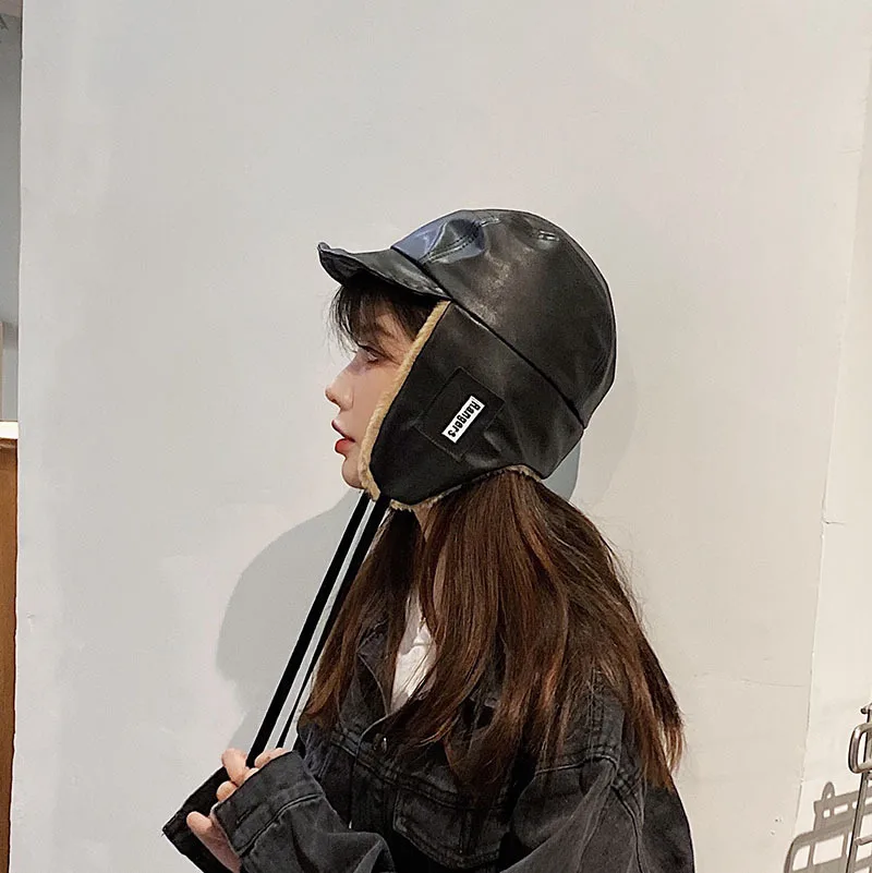 

Network Red Hat Women's Autumn & Winter Thick Solid Color Ushanka Korean-style Fashion Cycling Windproof Cotton Cap Earmuff Warm