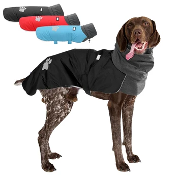 

High Collar Pet Dog Jacket Clothes Warm Big Dog Coat Clothing Winter Clothes For Medium Large Dogs Greyhound Great Dane Labrador