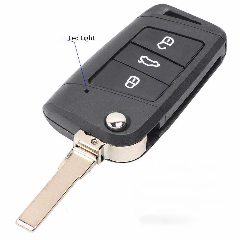 KEYECU MQB система Keyless-Go 315 МГц или 434 МГц ID48 умный дистанционный ключ 3 кнопки для Volkswagen Golf 7, Tiguan- 5G0 959 753