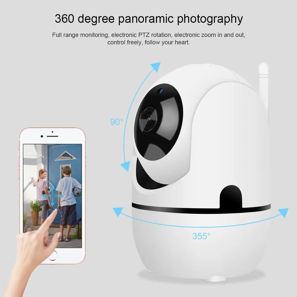 

720P 1080P Wireless Wifi IP Camera Two Way Audio Audio Tracking CCTV Camera Video Surveillance IR Night Vision Motion Detecting