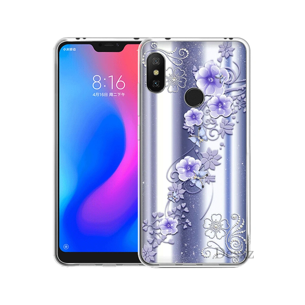 Чехол для телефона для Xiaomi mi F1 9 9T MAX 3 A3 Pro CC9 CC9E 5 5S 6 mi x 2S 8 A1 A2 5X 6X Lite твердый переплет цветок с кристаллами стразами - Цвет: H7