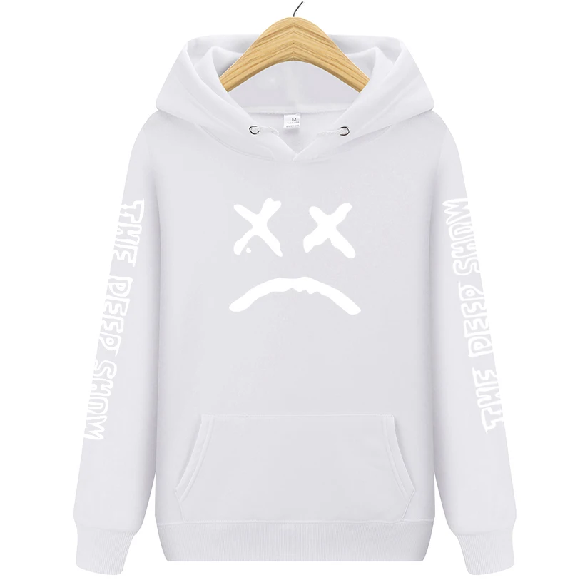 Белый Бренд, мужская толстовка с длинным рукавом, с надписью lil. peep, толстовки с принтом, мужские толстовки, флисовая модная Толстовка в стиле хип-хоп, мужская Толстовка s - Цвет: Белый