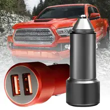 Mini Metal Dual USB QC3.0 Fast Charging Mobile Phone Car Charger Power Adapter Cell Phone Dual USB Car charger