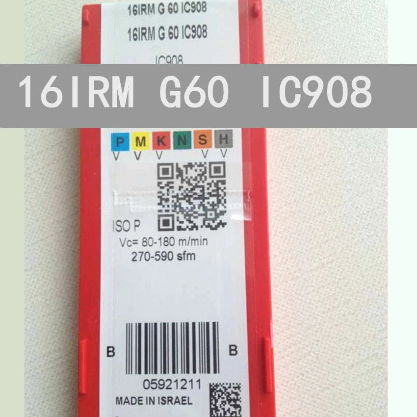 ISCRA 16ERM G55 IC908/16ERM G60 IC908/16IRM G55 IC908/16IRM G60 IC908 ЧПУ твердосплавные пластины 16IRM/16ERM резьбовые вставки