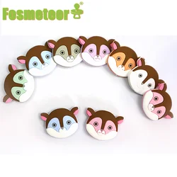 Fosmeteor New 5pcs Silicone Cute Mini Fawn Beads Animal Baby Teether Infant Teething Bead For DIY Necklace Accessories Toys