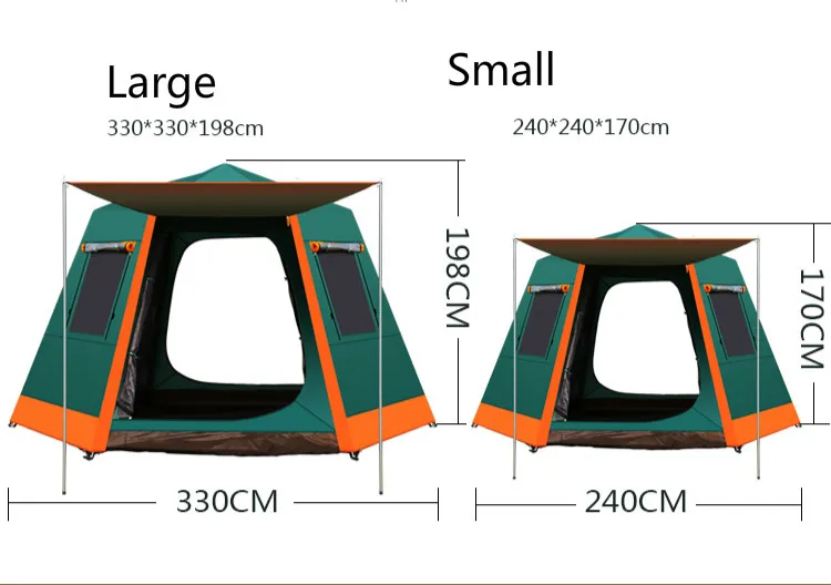 Уличная палатка Baraza De Acampamento Carpas De Camping шестисторонняя дверь окно дышащий Противомоскитный 5 до 8 человек рыбалка Namiot