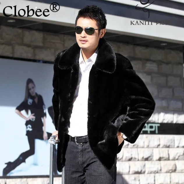 2020 имитация норка куница chaqueta cuero hombre зимнее пальто Верхняя одежда искусственная
