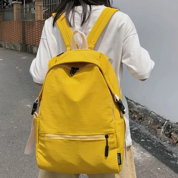 

2020 Fashion Waterproof Nylon Women Backpack Female Large capacity buckle Travel Backpack schoolbag for Teenage girls Mochila